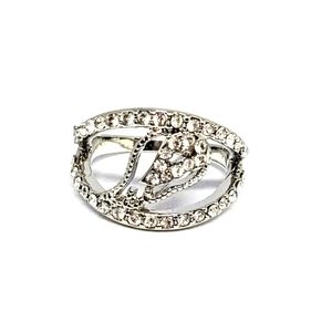 Angel Wing Rhinestone Ring Sz 6 Alloy Fairycore Couqutte fairy Y2k 2000s